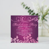 Roze Rose Bachelorette Kaart (Staand voorkant)