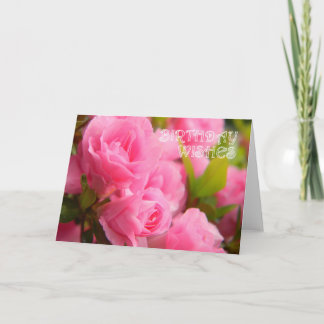 Roze Rose Birthday Kaart