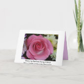 Roze Rose Birthday Kaart (Achterkant)