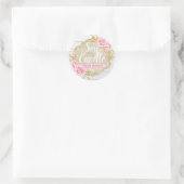 Roze Rose Bloemen  Soja Geurkaars Labels (Tas)