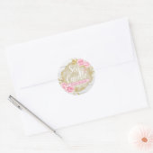 Roze Rose Bloemen  Soja Geurkaars Labels (Envelop)