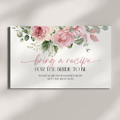 Roze Rose Bloemen Vrijgezellenfeest Breng een rece Informatiekaartje