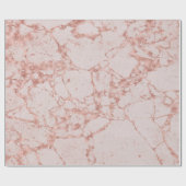 Roze Rose Blush Glitter Marble Glossy Cadeaupapier (Vlak)