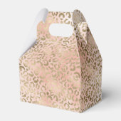 Roze Rose Blush Gold Leopard Animal Print Bedankdoosjes (Achterkant)
