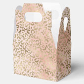 Roze Rose Blush Gold Leopard Animal Print Bedankdoosjes (Geopend)