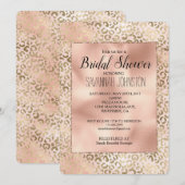 Roze Rose Blush Gold Leopard Animal Print Kaart (Voorkant / Achterkant)