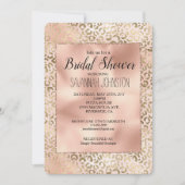 Roze Rose Blush Gold Leopard Animal Print Kaart (Voorkant)