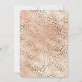 Roze Rose Blush Gold Leopard Animal Print   Kaart (Achterkant)