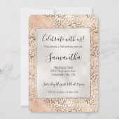 Roze Rose Blush Gold Leopard Animal Print   Kaart (Voorkant)