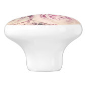 Roze Rose Blush Keramische Pull Knop (Zijkant)