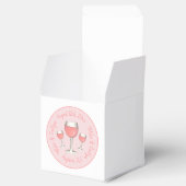 Roze Rosé Blush Wijnglas Bruiloft Vrijgezellenfees Bedankdoosjes (Geopend)