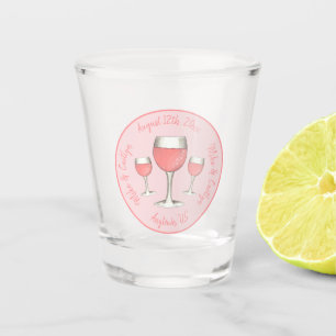 Roze Rosé Blush Wijnglas Bruiloft Vrijgezellenfees Shot Glas