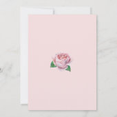 Roze Rose Boeket Bloemen Bruids Douche Uitnodiging (Achterkant)