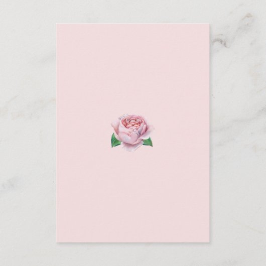 Roze Rose Boeket Bruiloft Wishing Well Kaarten (Achterkant)
