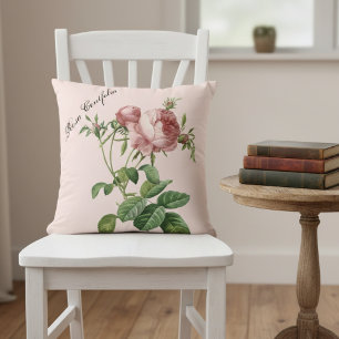 Roze Rose Botanisch Kussen