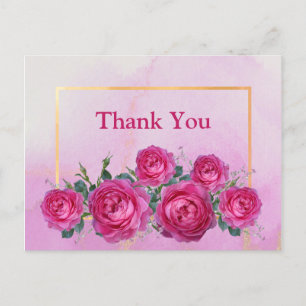 Roze Rose Bouquet Floral Briefkaart
