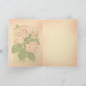 Roze Rose Bouquet Happy Moederdag Kaart (Binnen)