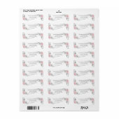 Roze Rose Bouquets Etiket (Full Sheet)