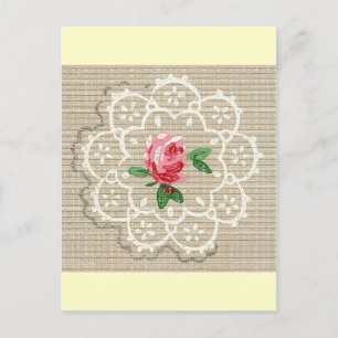 Roze Rose Briefkaart