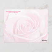 Roze Rose Briefkaart (Achterkant)