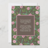 Roze Rose  bruin Afstuderen Aankondiging (Achterkant)