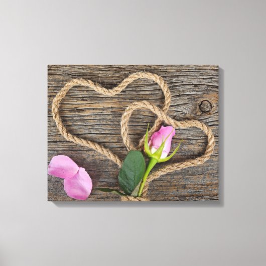 Roze Rose Bud Canvas Afdruk (Voorkant)