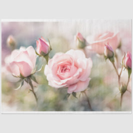 Roze Rose Bud Tissue Papier
