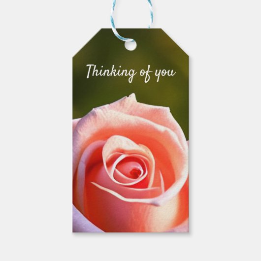 Roze Rose Cadeaulabel (Voorkant)