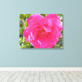 Roze Rose Canvas Afdruk (Insitu (Houten vloer))