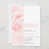 Roze Rose Champagne Ontbijt Vrijgezellenfeest Kaart (Voorkant)