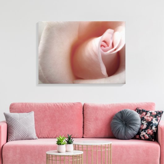 Roze Rose Cloud Canvas Afdruk (Insitu (Woonkamer))