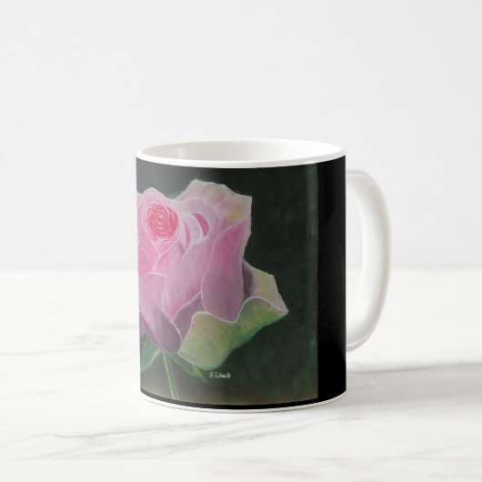 Roze Rose Coffee-Mok Koffiemok (Voorkant rechts)