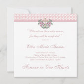 Roze Rose Cross Rouwende Kaarten (Achterkant)