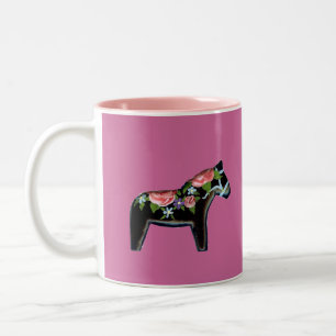 Roze Rose Dala Horse Mok