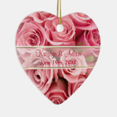 Roze Rose Elegance - Aanpassen Keramisch Ornament (Rechts)