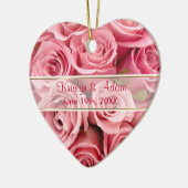 Roze Rose Elegance - Aanpassen Keramisch Ornament (Links)