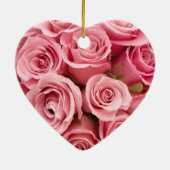 Roze Rose Elegance - Aanpassen Keramisch Ornament (Achterkant)