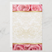Roze Rose Elegance Briefpapier (Voorkant / Achterkant)