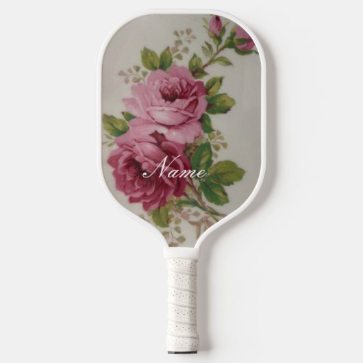 Roze Rose Elegance Pickleball Paddle (Voorkant)