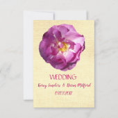 Roze Rose Elegant Canvas Bruiloft uitnodiging (Voorkant)