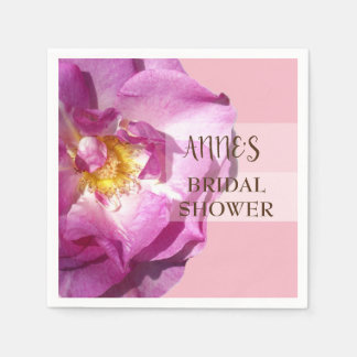 Roze Rose Elegant Vrijgezellenfeest Papieren serve Servet
