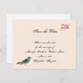  Roze Rose en Robin Bruiloft Save the Date (Voorkant / Achterkant)