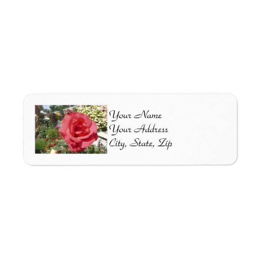 Roze Rose Etiket (Voorkant)