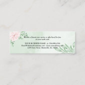 Roze Rose Eucalyptus Foliage Loyalty Punch Card (Achterkant)