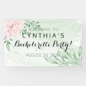 Roze Rose Eucalyptus Leaves Foliage bachelorette Spandoek (Horizontaal)