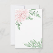 Roze Rose Eucalyptus Succulent repetitie diner Kaart (Achterkant)