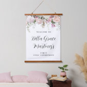 Roze Rose Floral First Community Welkom Hangend Wandkleed (Slaapkamer)