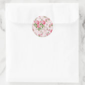 Roze Rose Floral Sticker (Tas)