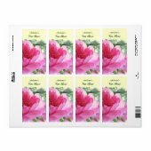 Roze Rose Floral Wine Label (Full Sheet)