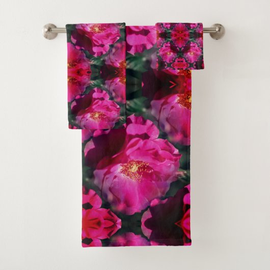 Roze Rose Flower Abstract Bad Handdoek (Insitu)